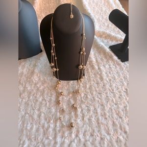 Gold Tone Beaded Necklace